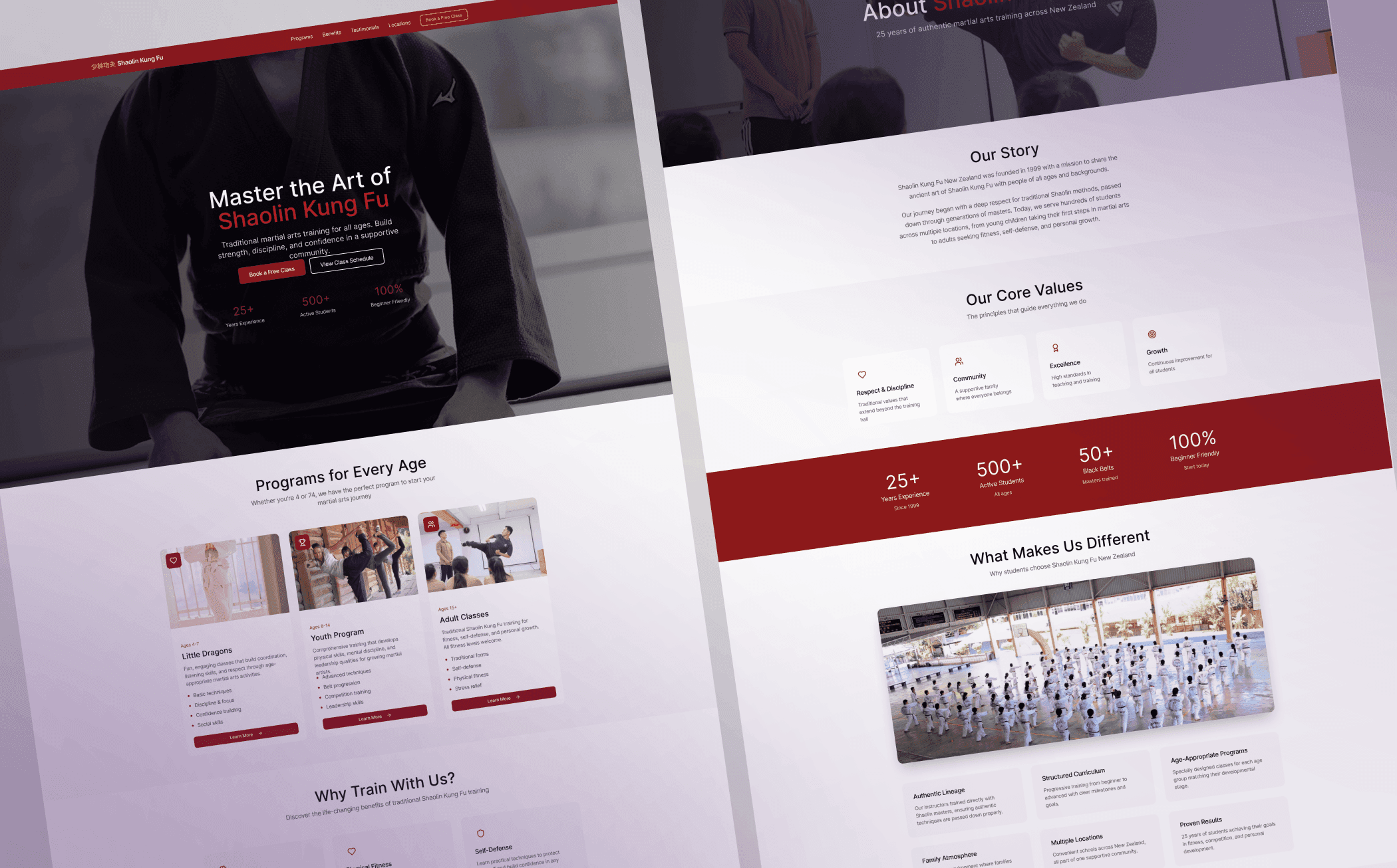 Multi-Location Martial Arts School Website Rebuild