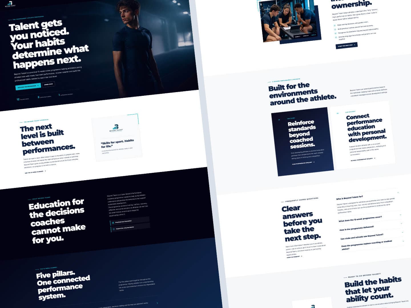 Beyond Talent website screenshots side to side
